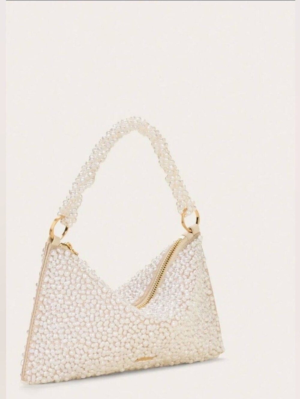 Cult Gaia Nano Hera Beaded Shoulder Bag in pearl